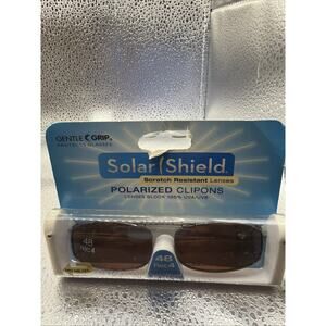 Solar Shield Polarized Clip-on Scratch Resistant Lenses 48 Rec4 NEW